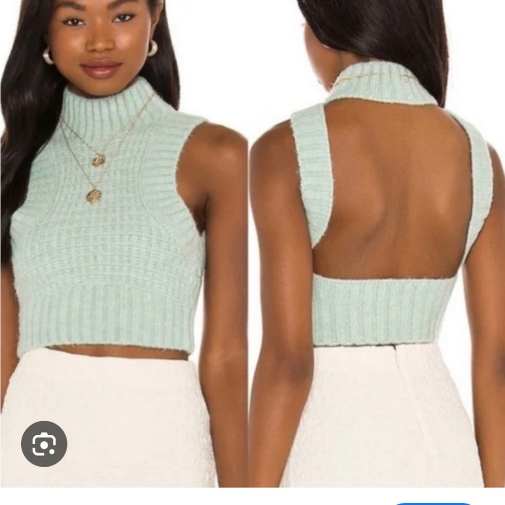 For Love and Lemons Dominque Crop Tank Sweater